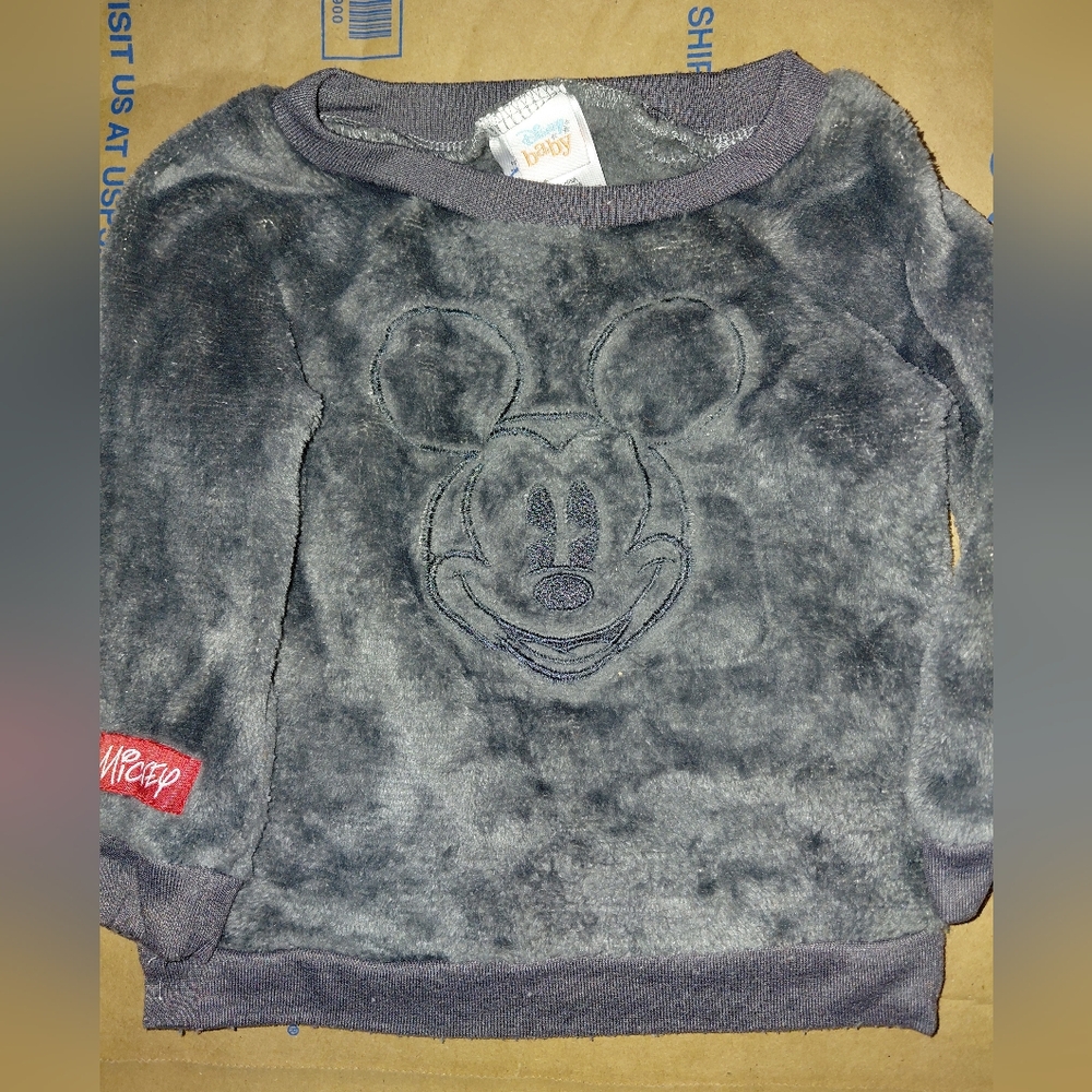 Disney Charcoal Mickey Mouse Plush Sweatshirt - Picture 2 of 5